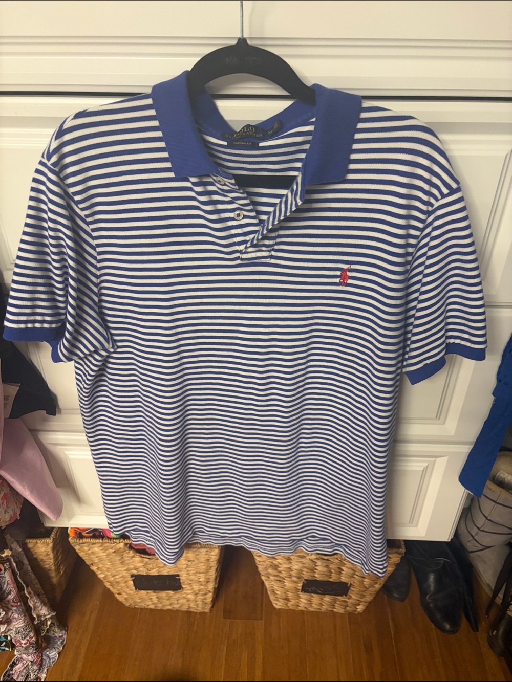 Polo by Ralph Lauren Royal Blue & White Stripe Short-Sleeve Polo
